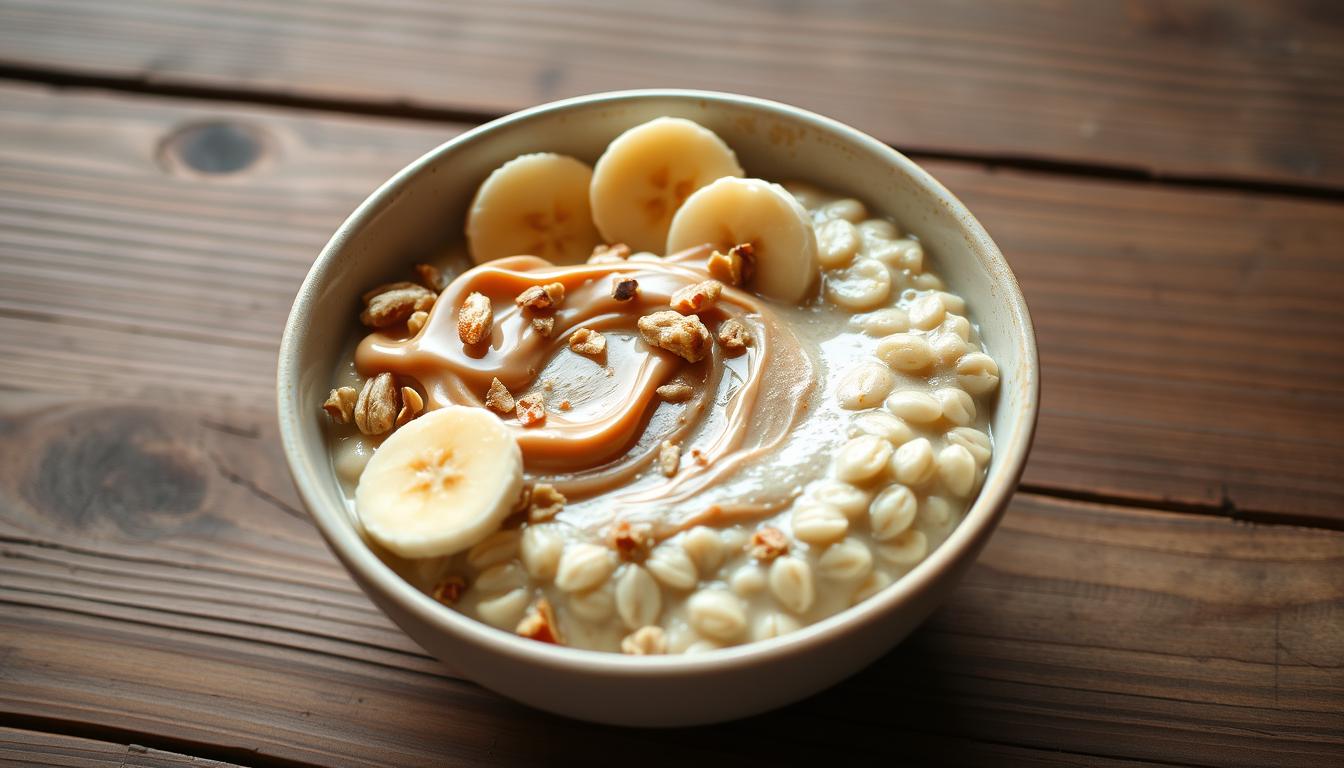 How many calories in a bowl of oatmeal with peanut butter?